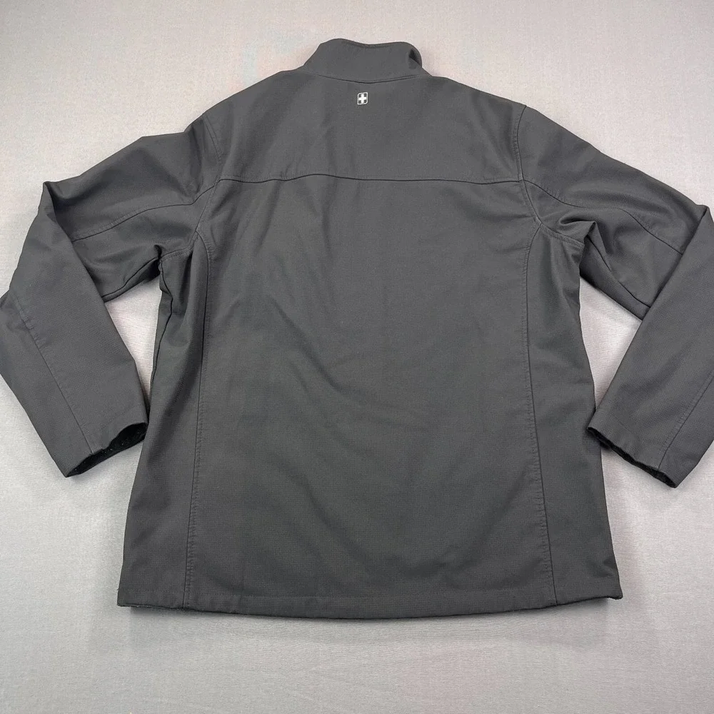 Swiss‎ Tech Waterproof Jacket Mens Medium Black Softshell Mock Neck Full Zipper